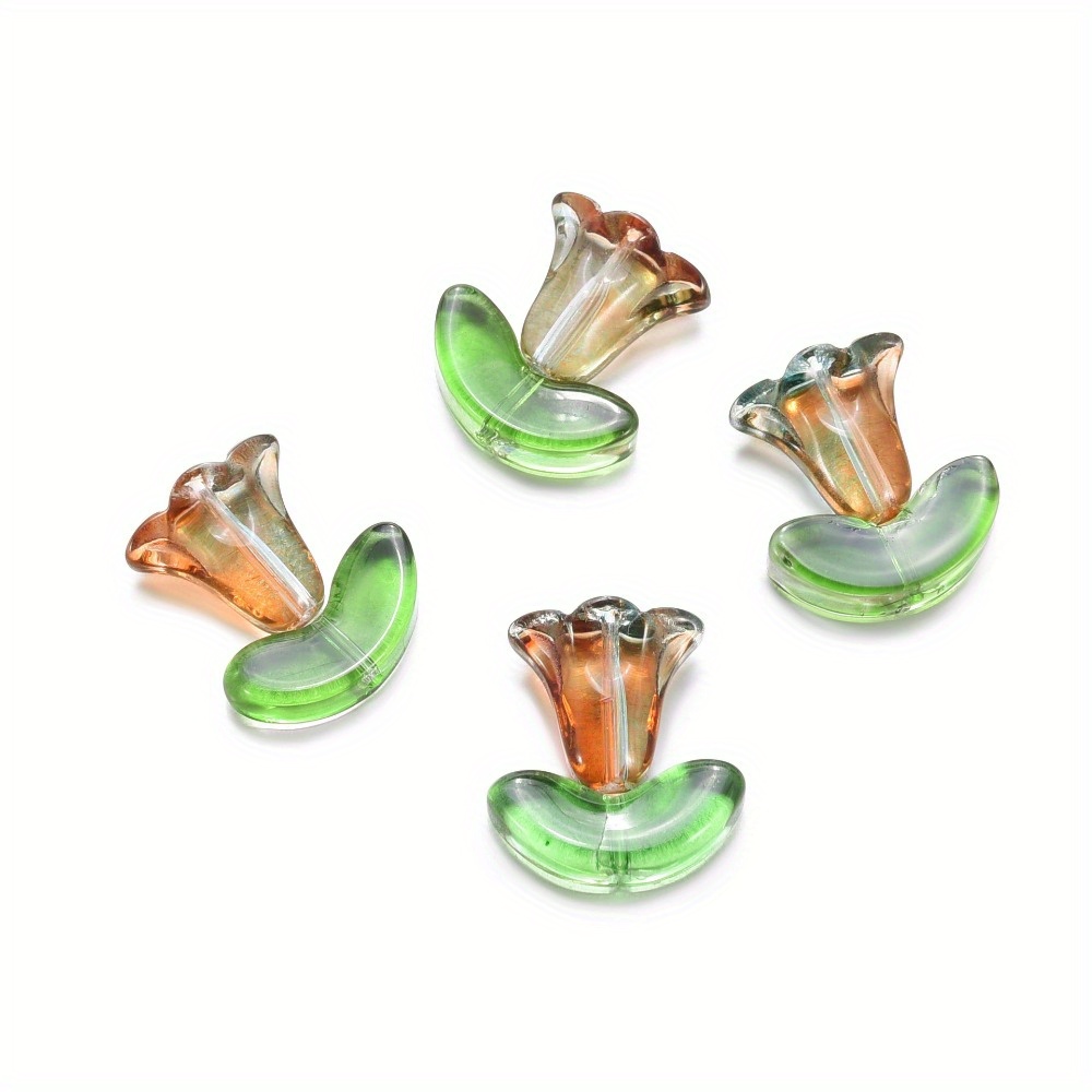 20pcs Trumpet Flower Shape Beaded DIY Jewelry Making